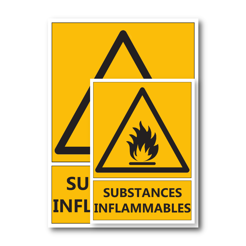 Panneau De Signalisation Danger Substances Inflammables